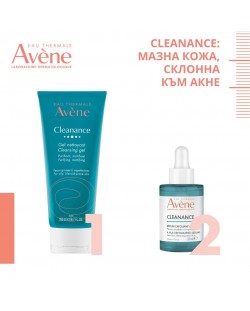 Avène Cleanance Комплект - Почистващ гел и Серум A.H.A, 200 + 30 ml